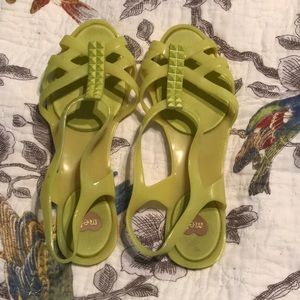 Neon jelly sandals